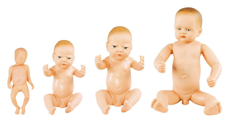 Neugeborene Baby-Puppen-pädiatrisches Simulations-Männchen mit Nabelschnur, Säuglingssimulation