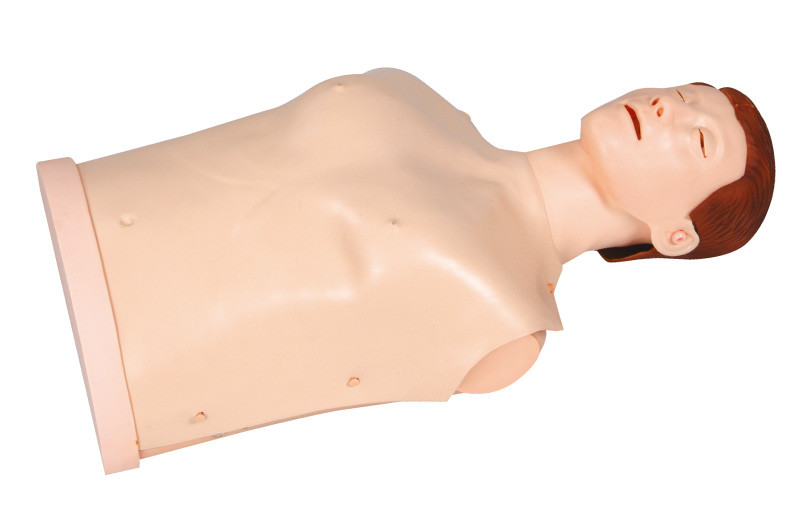 Einfache Art Männchen der ersten Hilfe mit Signalton-Spitzen, halb- Körper CPR-Trainings-Attrappen