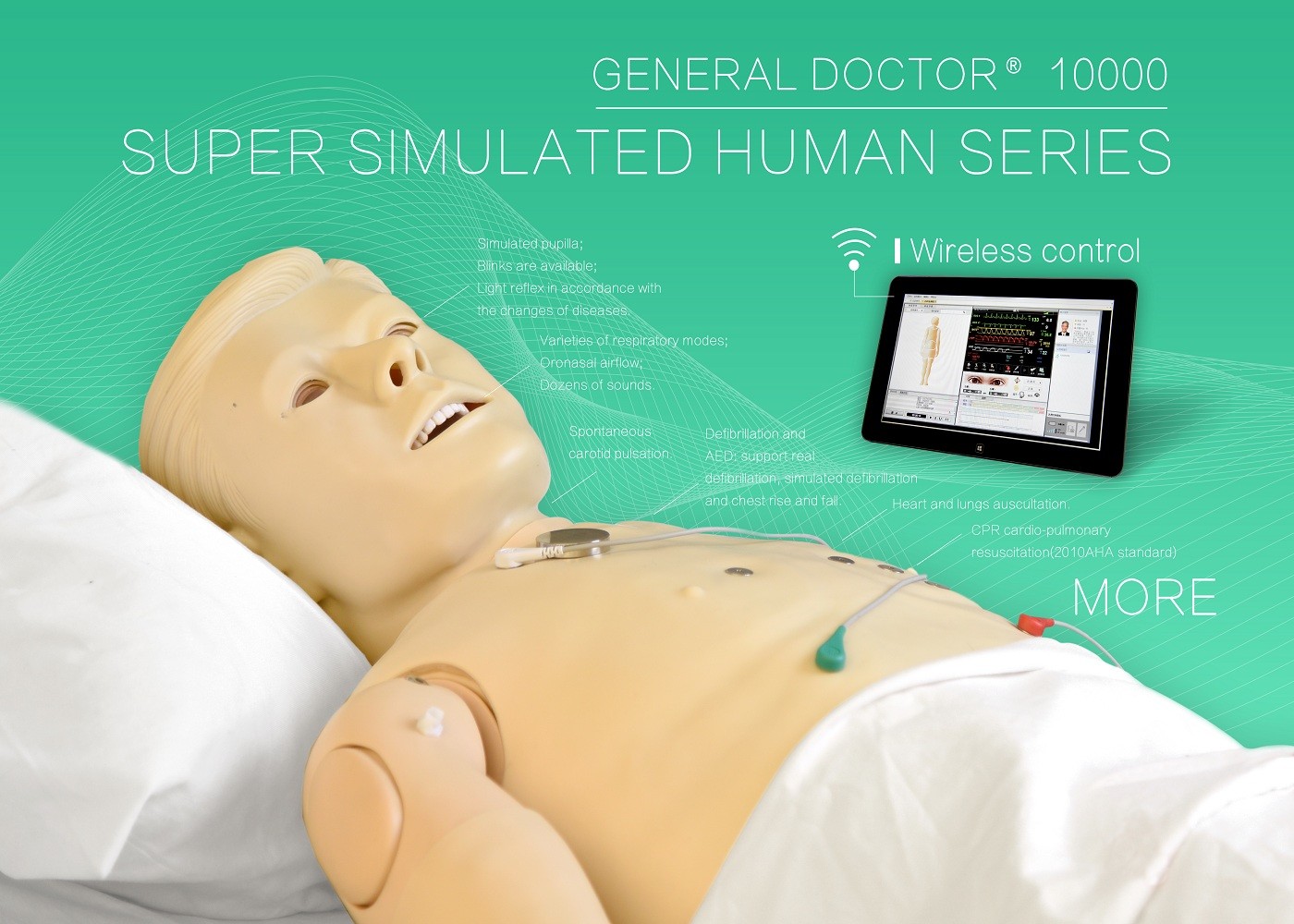 Simulator General-Doktor Emergency Human Patient für CPR-Training und AED-Simulation